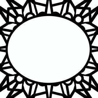 シームレスなモザイクで楕円の枠　ｍ 枠,フレーム,線,バックグラウンド,テクスチャー,シームレス,背景,エンボス,モザイク,エンドレスのイラスト素材