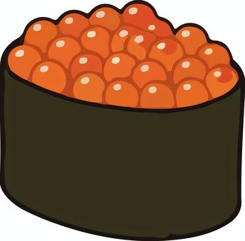 いくらの軍艦 いくら,軍艦,寿司,海苔巻き,海苔,魚卵,ベクターのイラスト素材