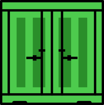 緑のコンテナです。 緑のコンテナです。 コンテナ,シンプル,貨物,輸送,倉庫,物流,業務,輸入,輸出,積み上げのイラスト素材