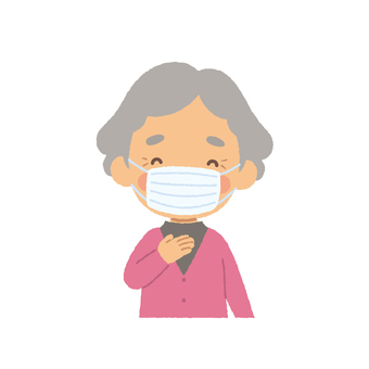 Grandma mask relieved half body, female, people, mask, JPG, PNG and AI