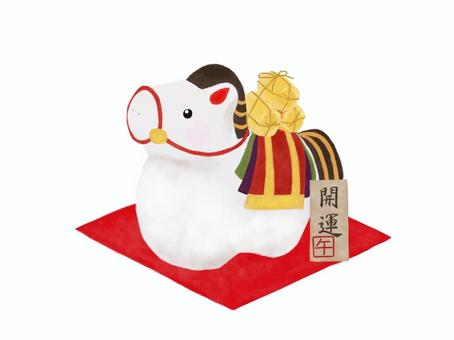 午　3 お正月,午,午年,馬,正月,2026,年賀状,十二支,年賀,素材のイラスト素材