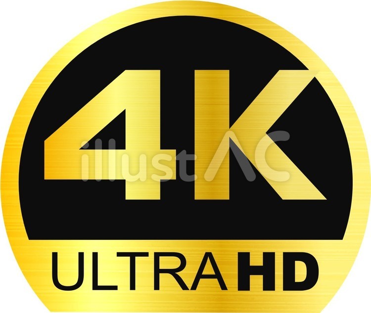 4Kアイコン 4k,アイコン,ロゴのイラスト素材