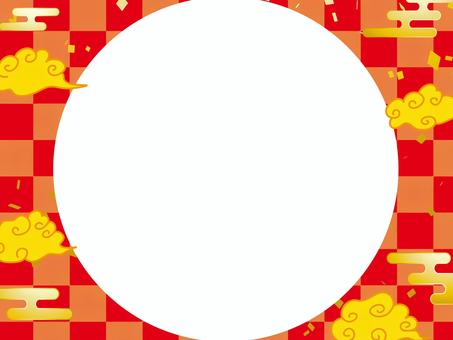 正月和風和柄年賀状