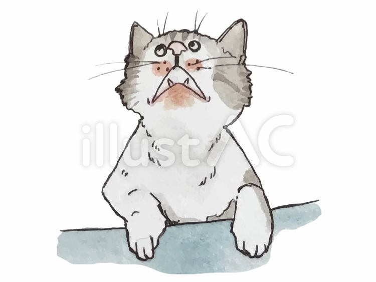 上を見る猫 動物,猫,ネコのイラスト素材