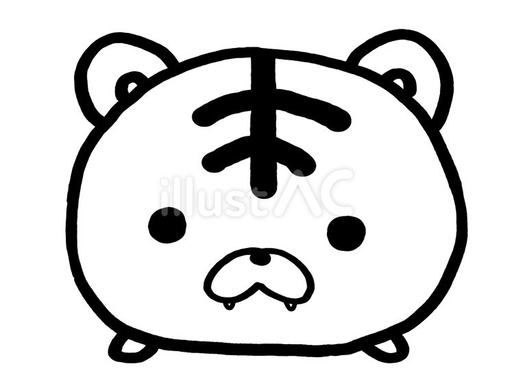 まるいとら まるい,ゆるい,かわいいのイラスト素材
