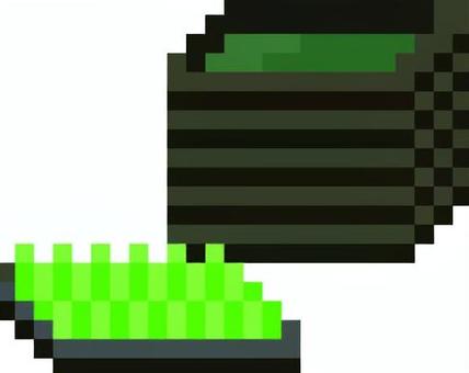 ドット絵の苗箱です。 ドット絵,苗箱,シンプル,稲作,育苗,田植え,準備,農業,農機具,トレイのイラスト素材