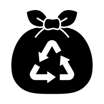 ゴミ袋リサイクル矢印 リサイクル,ゴミ袋,矢印,エコ,アイコン,資源,環境,掃除,ゴミ,物のイラスト素材