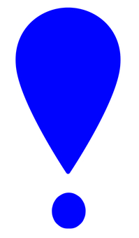 びっくり・青・ビックリマーク ビックリマーク,アイコン,マーク,青,サイン,記号,驚く,驚愕,発見,ポイントのイラスト素材