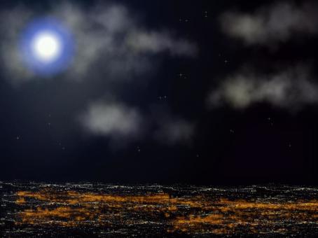 夜景 夜景 夜,星,夜景のイラスト素材