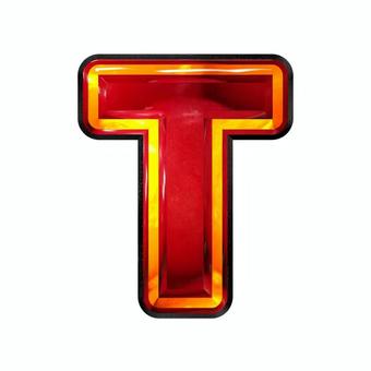 アルファベット文字T 文字,ギラギラ,赤色,アルファベット,tのイラスト素材