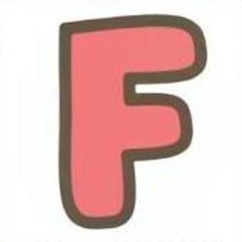 アルファベット　F アルファベット,英語,文字,f,赤のイラスト素材