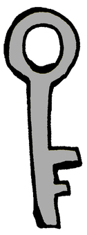 銀色の鍵 鍵,キー,宝,防犯,セキュリティ,施錠,開錠,解錠,鍵っ子,部屋のイラスト素材