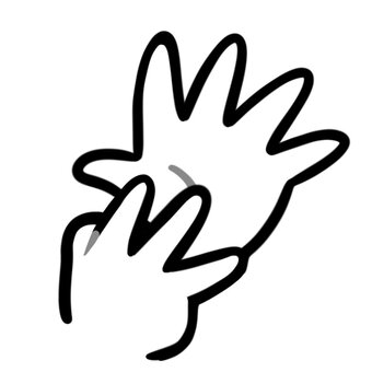 ８の指　モノクロ　手 ８,数字,数,数える,手,ハンドサイン,指,アイコン,モノクロ,白黒のイラスト素材