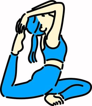 ヨガをする女性 ヨガをする女性 女性,イラスト,シンプルのイラスト素材