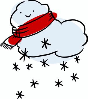 天気（雪）のイラスト