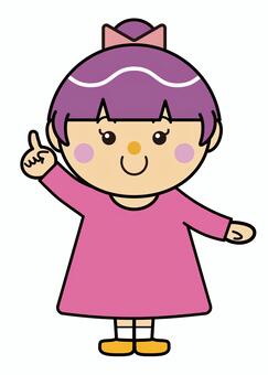 Girl 03_01 (pointing), girl, finger pointing, point, JPG, PNG and AI