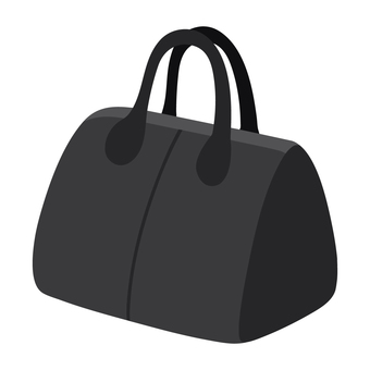 黒いハンドバッグ シンプルイラスト ハンドバッグ,鞄,手提げ,バッグ,手持ち,お出かけ,ファッション,レディース,おしゃれ,服飾のイラスト素材