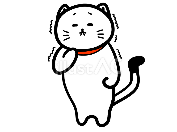 梅干しを食べてみた猫 猫,梅干し,すっぱいのイラスト素材