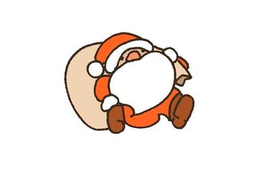 サンタ 人,サンタさん,赤,丸い,スタンプ,キャラクター,おじいさん,クリスマス,12月,イベントのイラスト素材