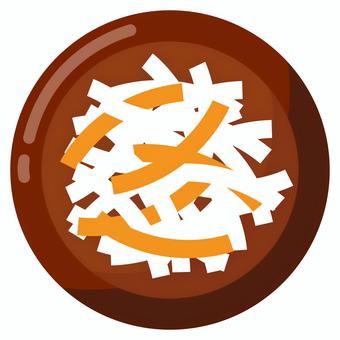 紅白なます・おせち、正月、お食い初め なます,紅白なます,おせち料理,おせち,お節料理,正月料理,正月,お正月,酢の物,お祝い料理のイラスト素材