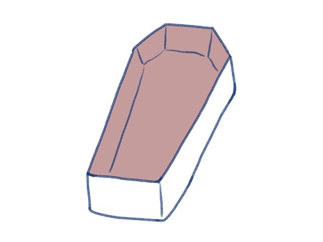 白い棺(蓋なし) 白い棺(蓋なし) 棺,棺桶,洋風,手描き,ホラー,故人,シンプル,葬式,ハロウィン,空っぽのイラスト素材