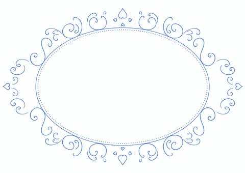 ヴィンテージ風のシンプルなハートフレーム