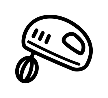ハンドミキサーのイラストロゴマーク ハンドミキサー,道具,お菓子作り,バレンタイン,手作り,泡だて器,混ぜる,製菓,キッチングッズ,ロゴのイラスト素材