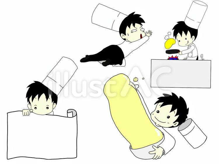 シェフのフレーム シェフ,コック,料理人のイラスト素材