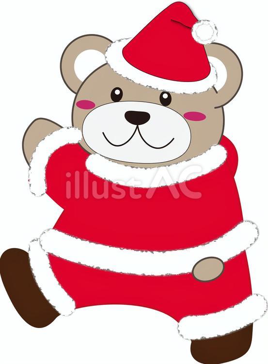 くまのサンタクロース サンタクロース,クリスマス,くまのイラスト素材
