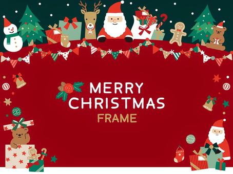 クリスマスのフレーム素材３