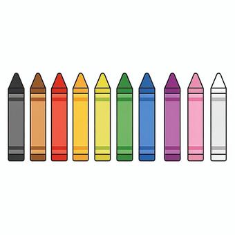 10 colors of crayons, JPG and PNG 10 colors of crayons, crayon, color, painting material, JPG and PNG