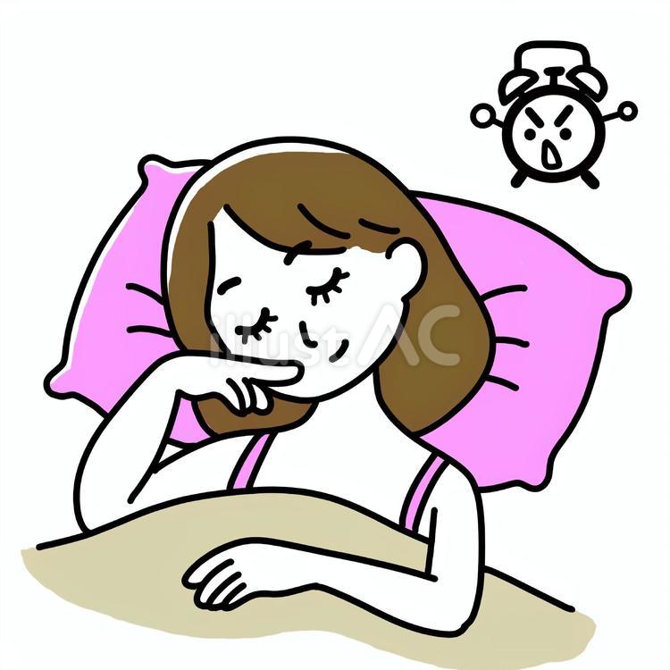 気持ちよく眠る女性２ 女性,ポーズ,眠るのイラスト素材