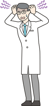 Male doctor-306-whole body, a doctor, medical, white, JPG, PNG and AI