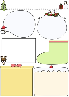 12月　園だより　クラスだより 12月,園だより,クラスだより,プリント,テンプレート,クリスマス,クリスマスツリー,トナカイ,サンタ,雪だるまのイラスト素材