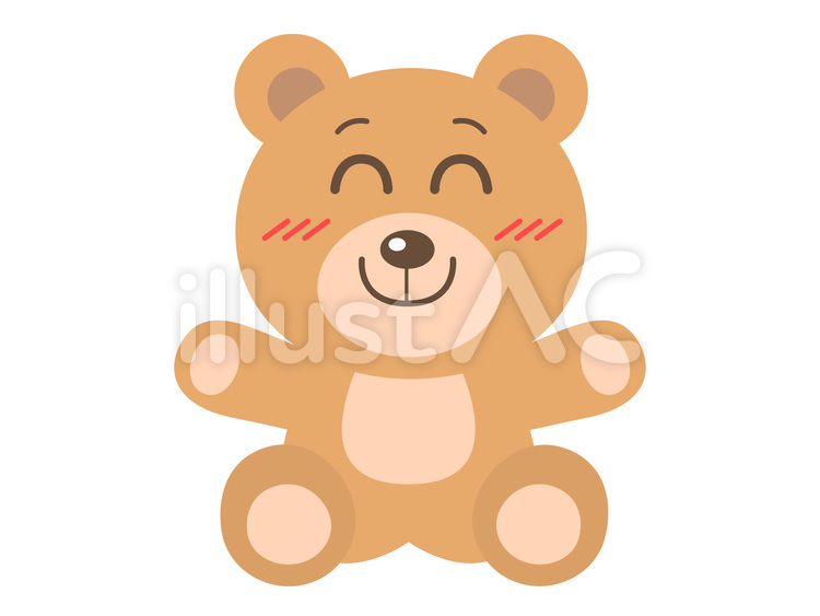 クマのぬいぐるみ08 png,jpg,aiのイラスト素材