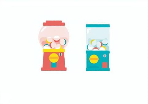 ガチャガチャ ガチャ,ガチャガチャ,ガチャポン,カプセルトイ,ベクターイラスト,カプセルのイラスト素材