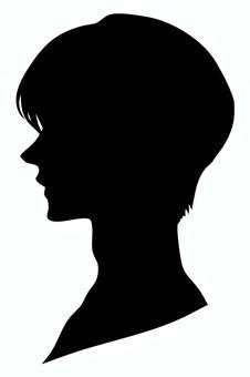 男性の横顔シルエット3 シルエット,男性,男,メンズ,青年,髪型,ヘアスタイル,ショート,短髪,美容のイラスト素材