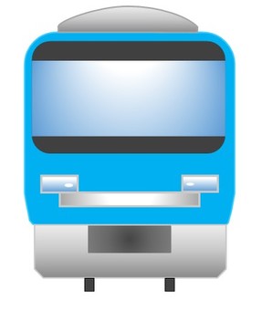 電車86 電車,正面,列車,通勤,前,通学,公共交通機関,トレイン,鉄道,交通のイラスト素材