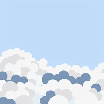雲 雲,天気,入道雲,空,青,白のイラスト素材