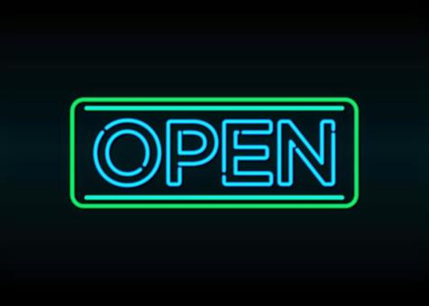 OPENのネオン文字背景２ open,文字,ネオン,シンプル,背景のイラスト素材