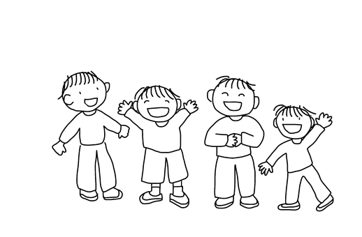 みんなで笑い合う みんな,笑顔,集まる,子ども,小学生,幼児,小学校,幼稚園,保育園,こども園のイラスト素材