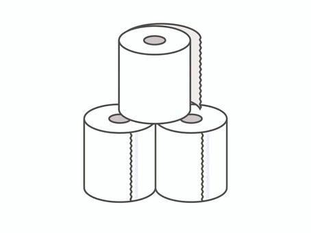トイレットペーパー トイレットペーパー トイレットペーパー,トイレ,便所,消耗品,生活用品のイラスト素材