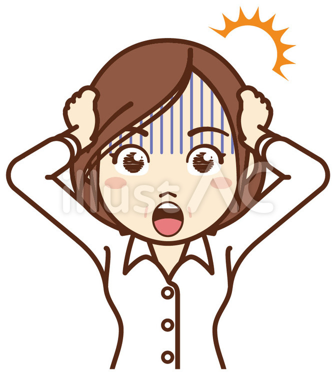 あ！忘れてた！会社員・女性・壮年・上着無 人物,女性,会社員のイラスト素材