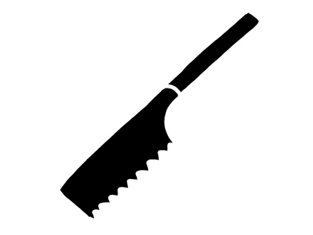 ノコギリシルエット ノコギリ,シルエット,アウトドア,手描き,diy,サバイバル,キャンプ,シンプル,背景透過,自給自足のイラスト素材