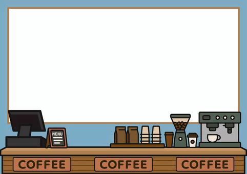 壁紙のコーヒー屋のカウンターです。 壁紙,カウンター,シンプル,コーヒー,バー,カフェ,店内,風景,店舗,インテリアのイラスト素材