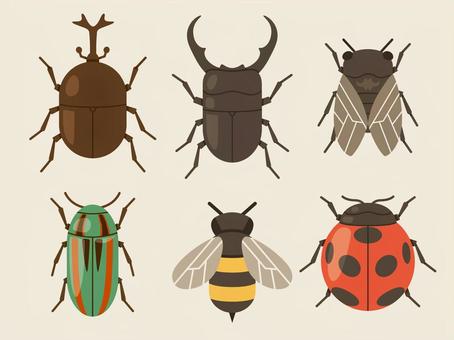 Illustration, JPG, PNG and AI Illustration, beetle, stag beetle, cicada, JPG, PNG and AI