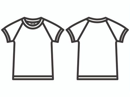 Tシャツ裏表セット06 tシャツ,半袖,アイコン,ファッション,マーク,シンプル,セットのイラスト素材