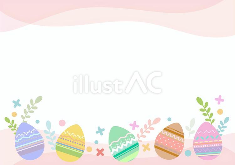 イースターエッグのフレーム イースター,イースターエッグ,フレームのイラスト素材