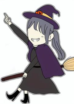 ハロウィン 魔女 ハロウィン 魔女 魔女,ハロウィン,人物,かわいい,ほうきのイラスト素材