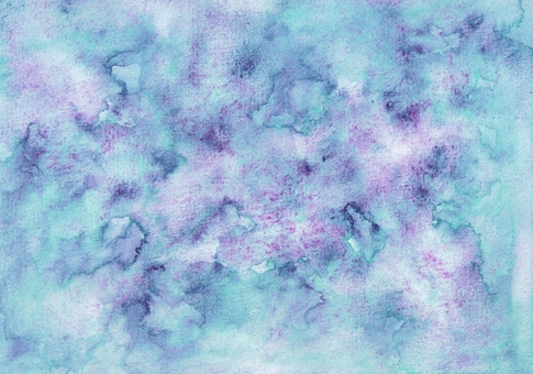 手描き水彩テクスチャ／14 水彩,手描き,テクスチャ,質感,背景,水色,紫,寒色系,青,まだら模様のイラスト素材